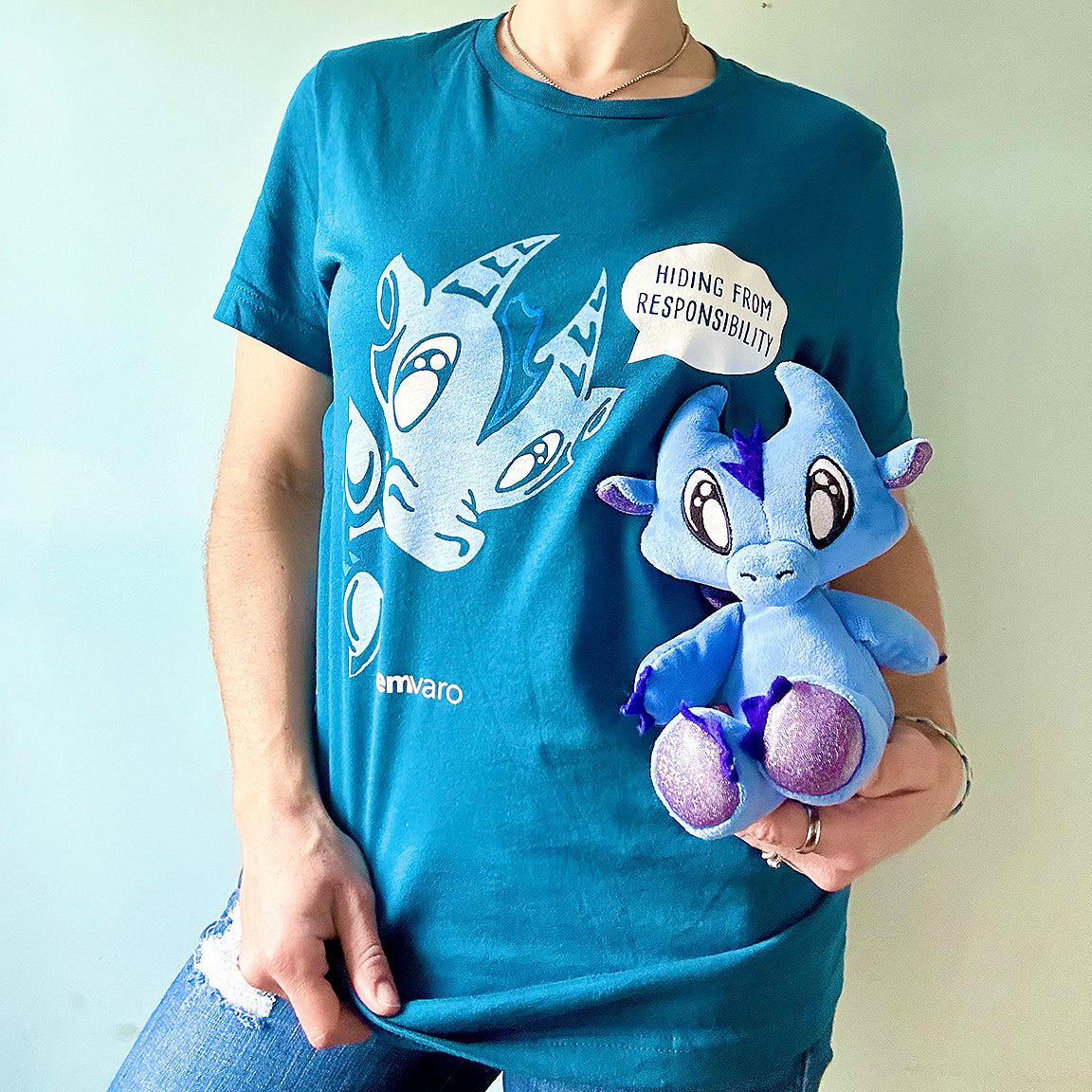 T-shirt: Hiding from Responsibility - Wisp the Dragon