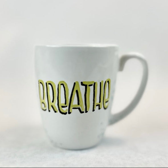 Mug: Handpainted Breathe