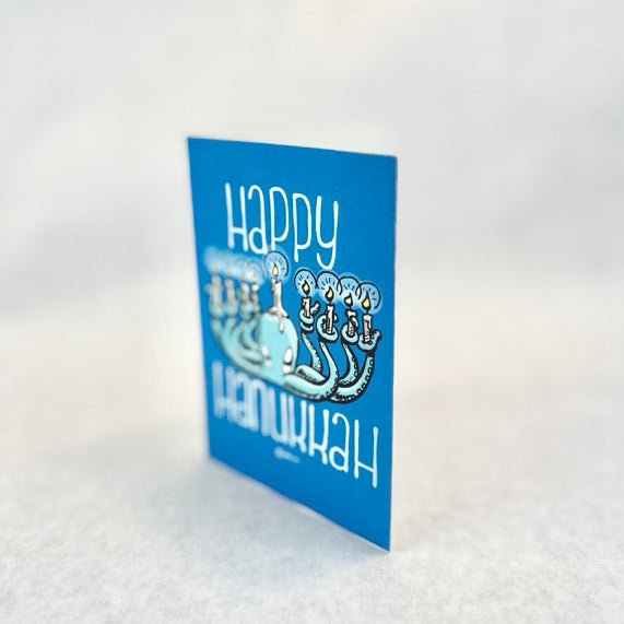 Hanukkah Cards: Zeek the Octopus (set of 5) - Skoshie & Friends