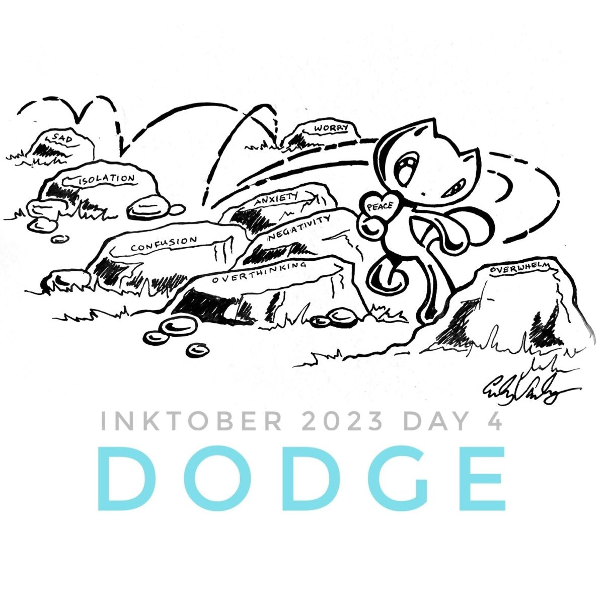 Inktober 2025 Adopt - A - Word - Skoshie & Friends