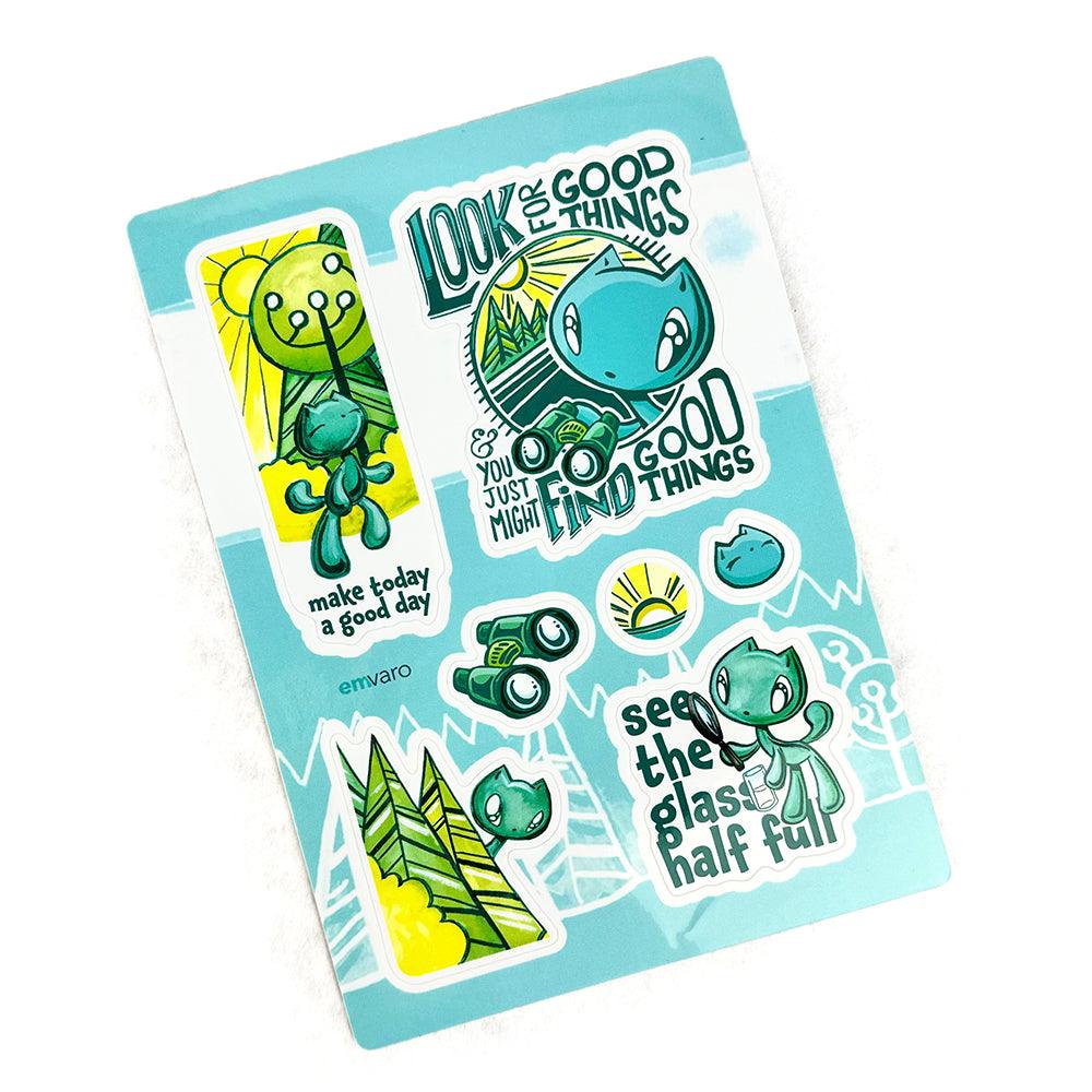Skoshie the Cat - Strange Wild Beings Sticker Sheet - Skoshie & Friends