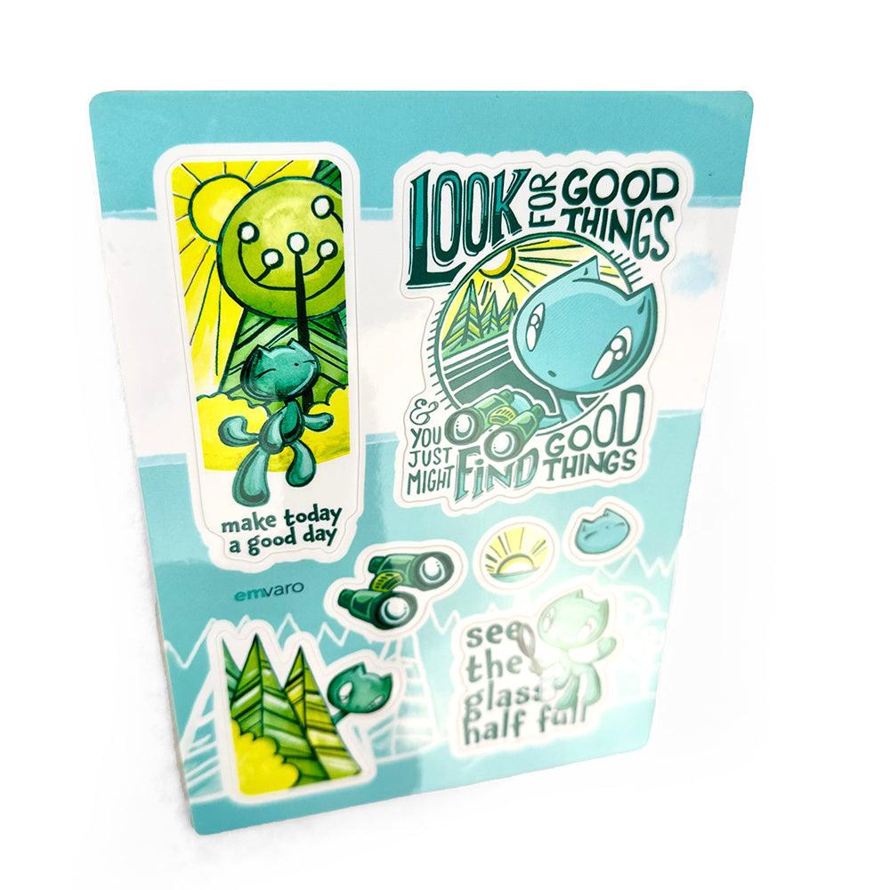Skoshie the Cat - Strange Wild Beings Sticker Sheet - Skoshie & Friends