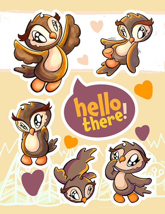 Stickers: Hello Owl - Skoshie & Friends