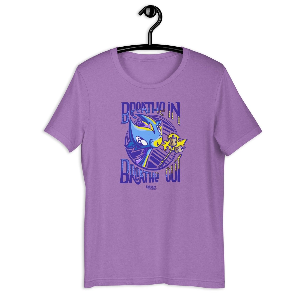 T-shirt: Breathe In, Breathe Out - Wisp the Dragon (full color) - Skoshie & Friends