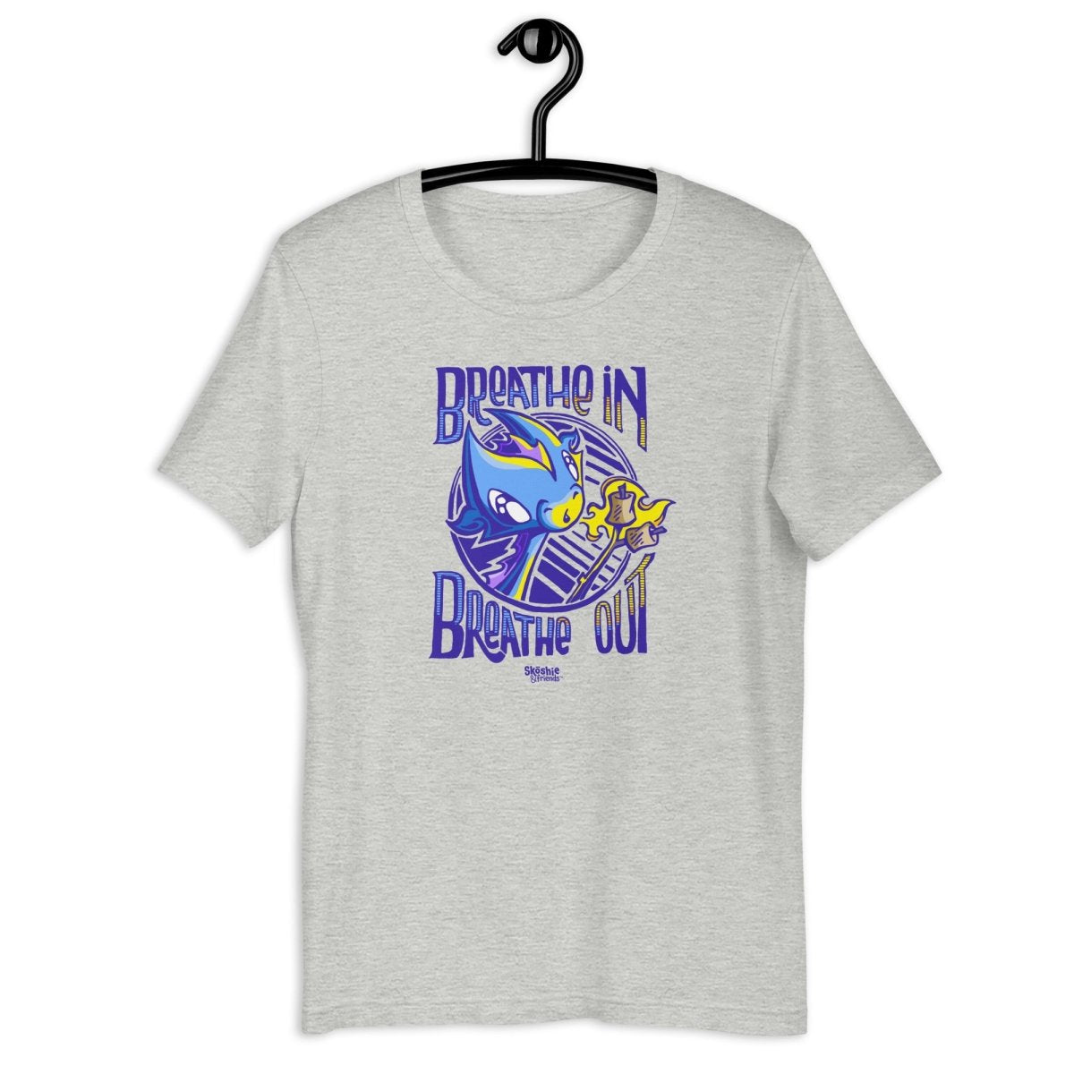 T-shirt: Breathe In, Breathe Out - Wisp the Dragon (full color) - Skoshie & Friends