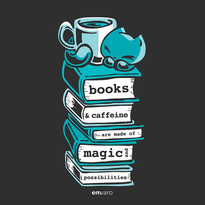 T-shirt: Books Are Magical - Skoshie the Cat