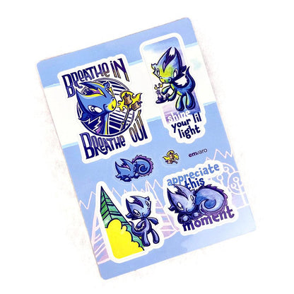 Wisp the Dragon - Just a Small Dragon Sticker Sheet (Skoshie & Friends)