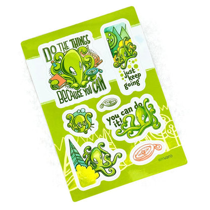 Zeek the Octopus - Because You Can Sticker Sheet (Skoshie & Friends)