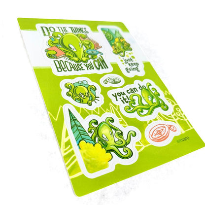 Zeek the Octopus - Because You Can Sticker Sheet (Skoshie & Friends)
