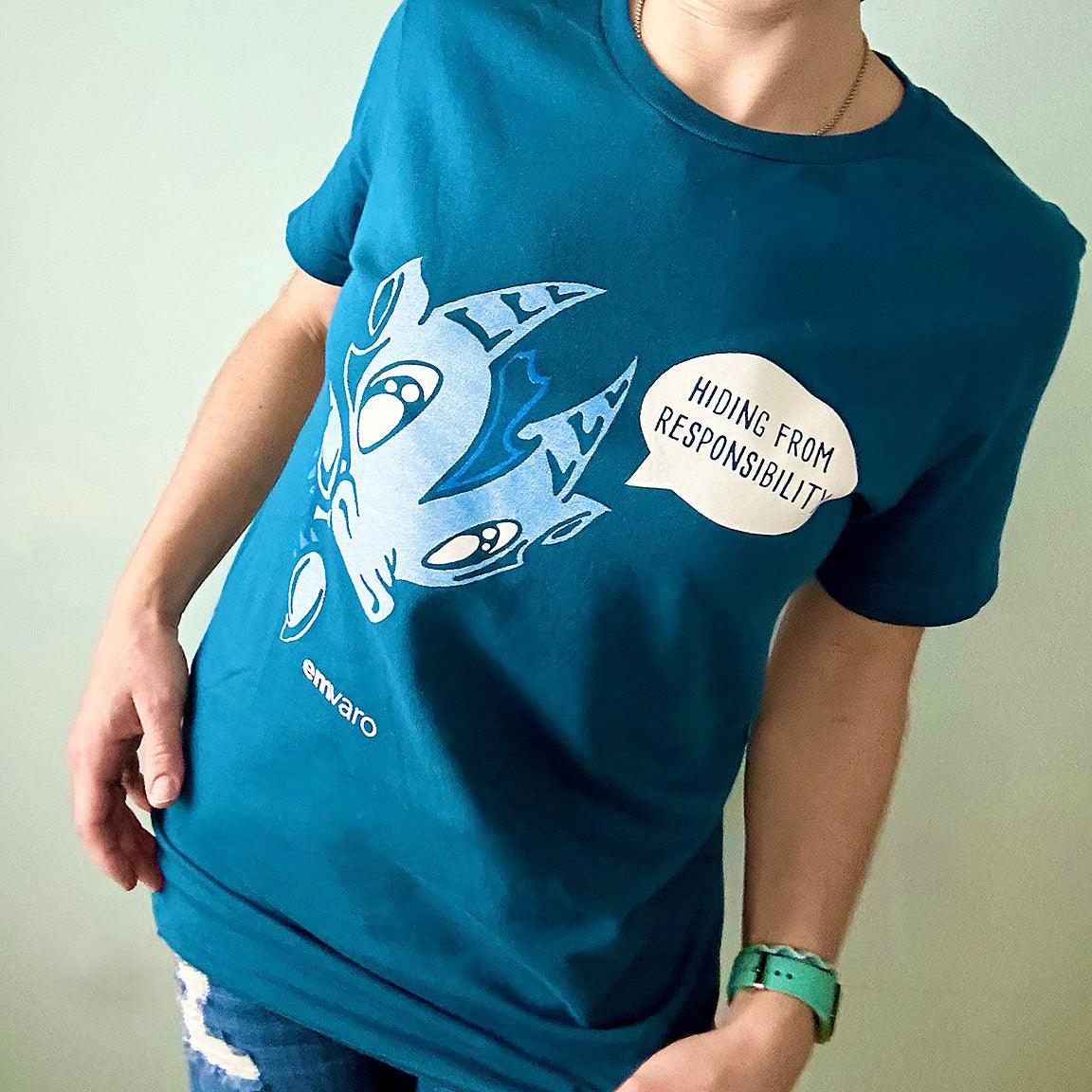 T-shirt: Hiding from Responsibility - Wisp the Dragon