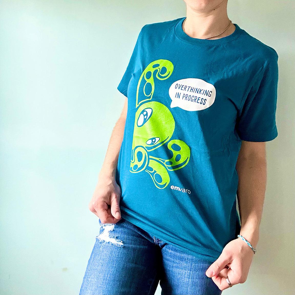 T-shirt: Overthinking in Progress - Zeek the Octopus