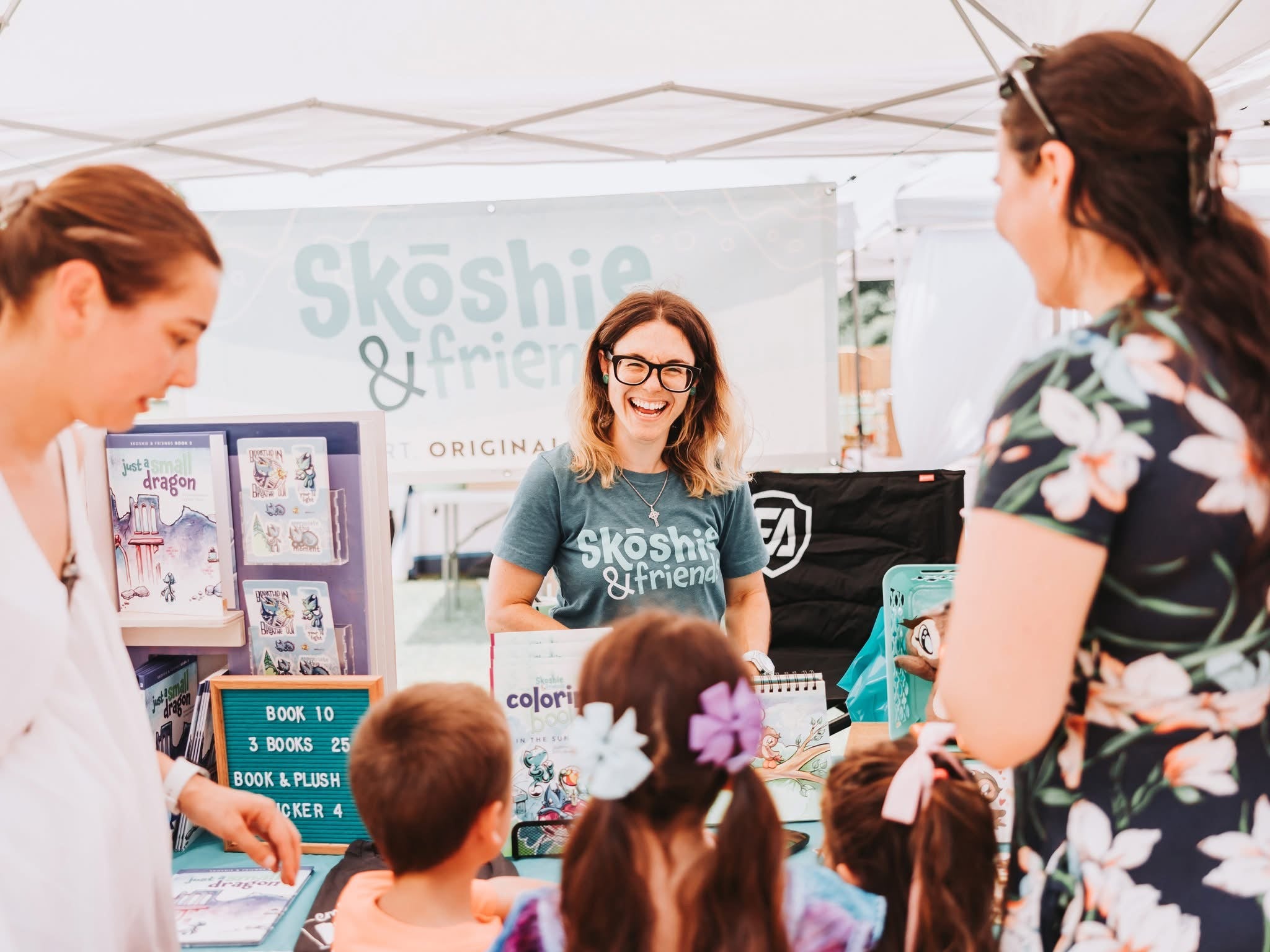 Skoshie & Friends at the Southcoast Open Air Market in Somerset, MA