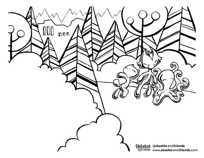 Skoshie & Friends: Path — free printable coloring page