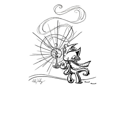Wisp the Dragon: Winter Candle — free printable coloring page