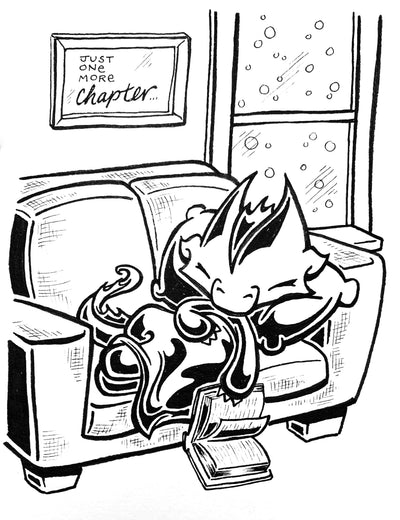 Wisp the Dragon: Winter Nap — free printable coloring page