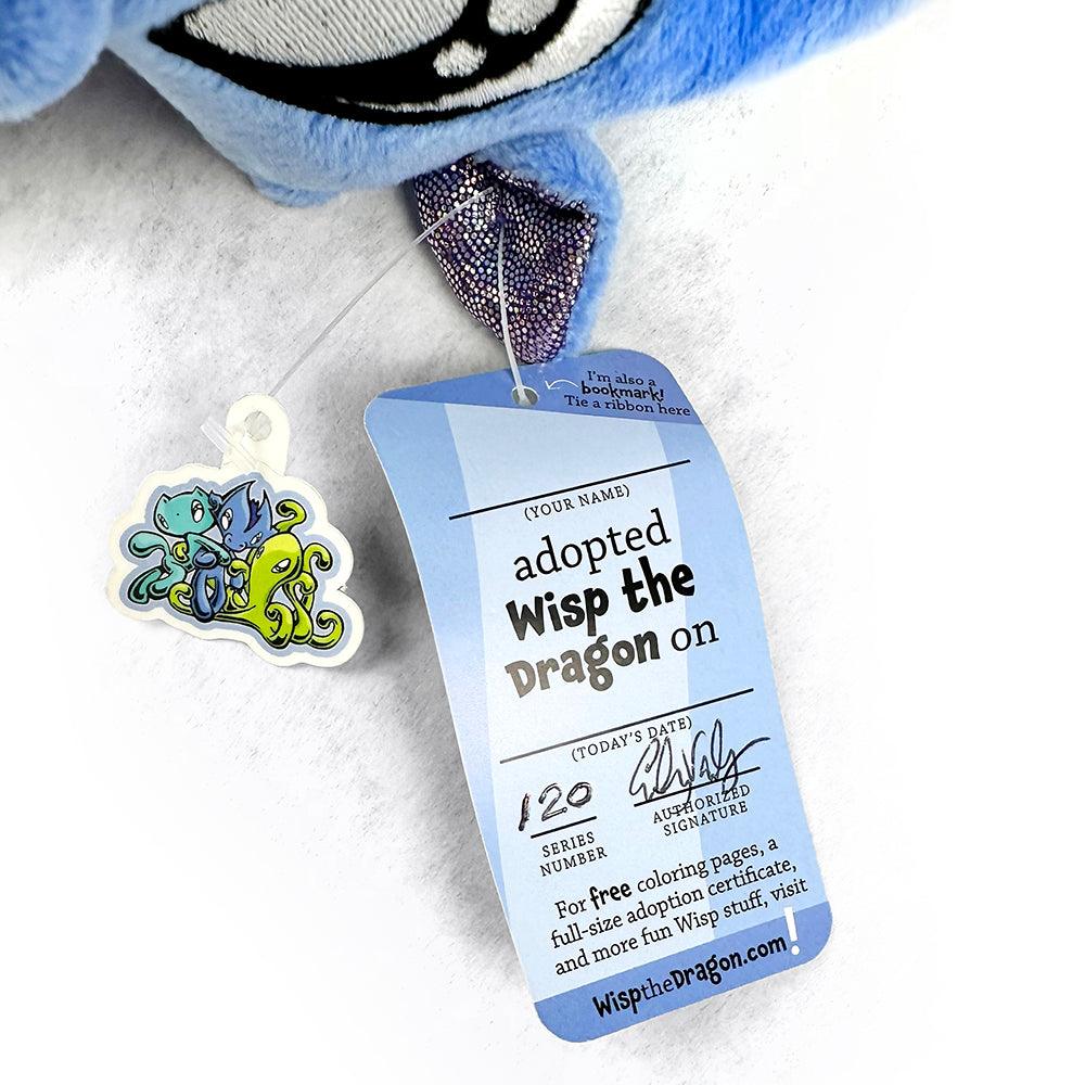 Wisp the Dragon - Plushie - Tag Back