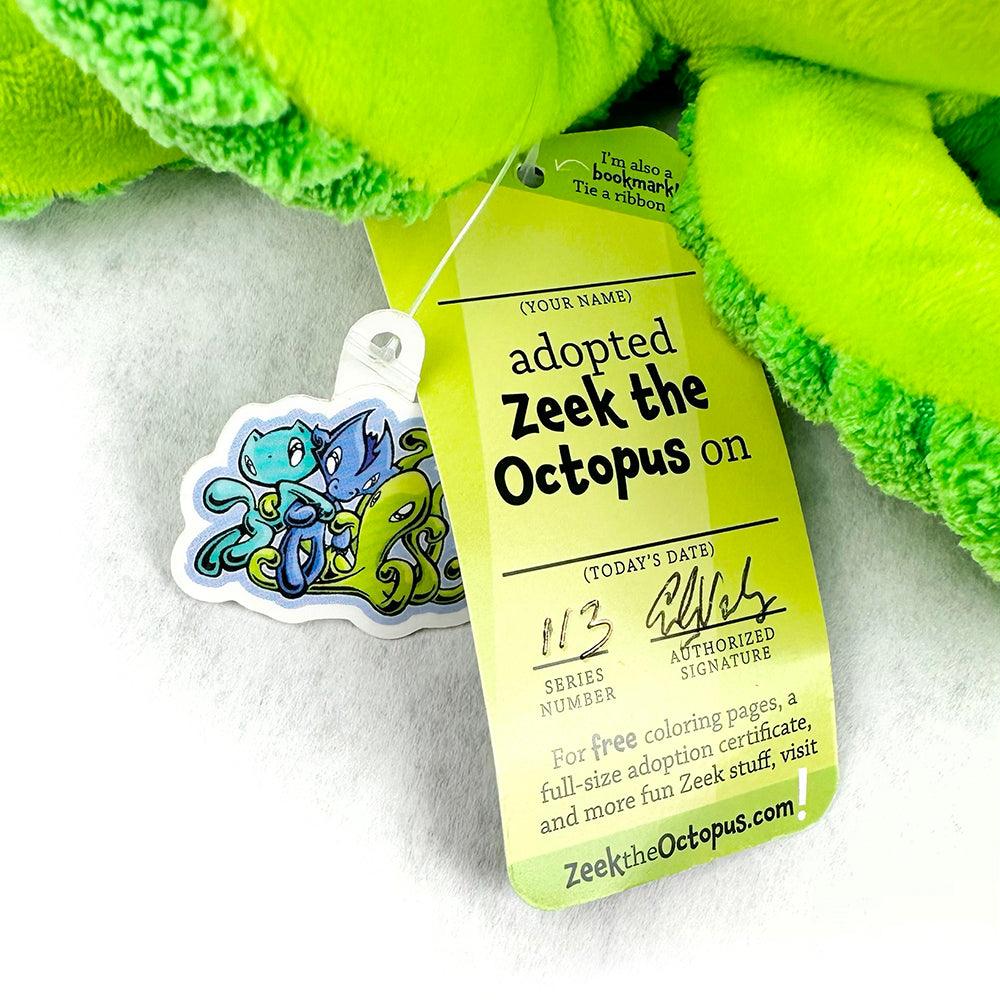Zeek the Octopus - Plushie - Tag Back