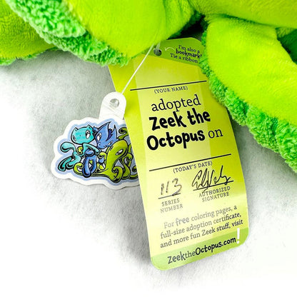Zeek the Octopus - Plushie - Tag Back
