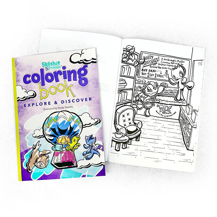 Skoshie & Friends Coloring Book - Explore & Discover