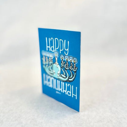 Hanukkah Cards: Zeek the Octopus (set of 5) - Skoshie & Friends