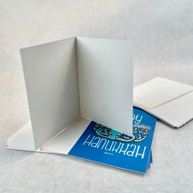 Hanukkah Cards: Zeek the Octopus (set of 5) - Skoshie & Friends