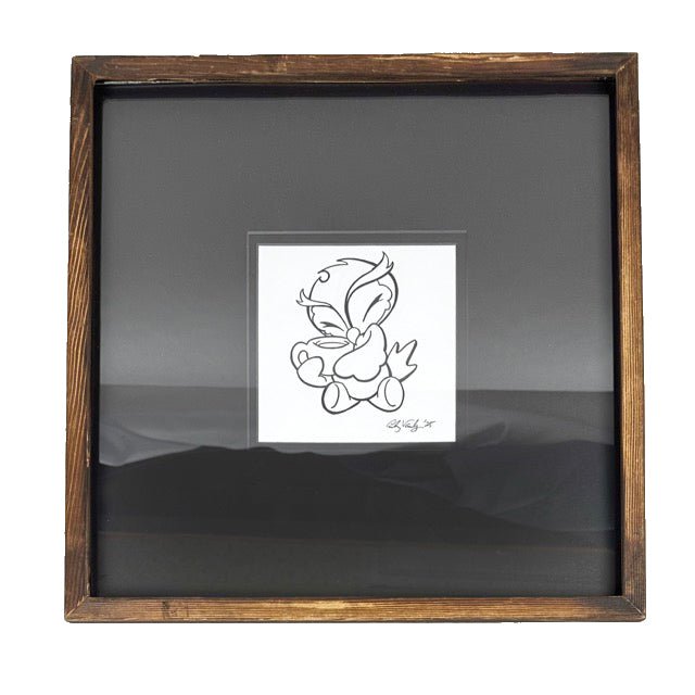 LIMITED Original Art: Owl Ink Drawings (4 poses) 5x7 framed - Skoshie & Friends