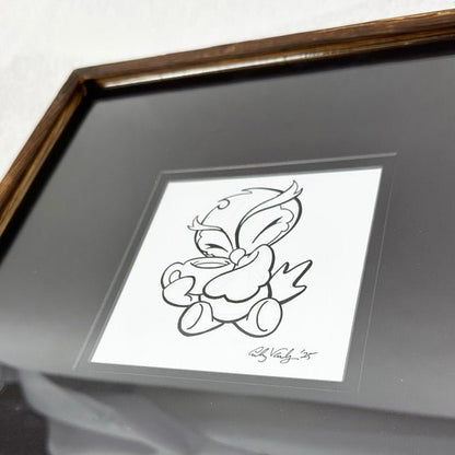 LIMITED Original Art: Owl Ink Drawings (4 poses) 5x7 framed - Skoshie & Friends