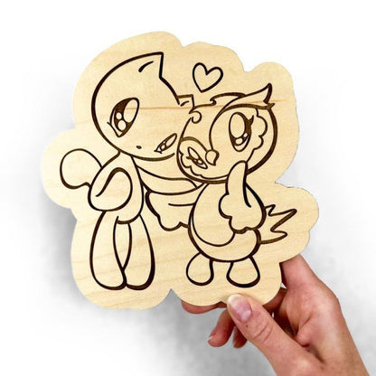 LIMITED Wood Art: Owl & Skoshie Wallhanging - Skoshie & Friends
