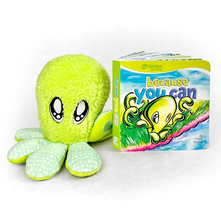 Little Zeek Adoption Bundle - Because You Can Board Book & Sensory Plush | Ages 0 - 3 ⭐NEW - Skoshie & Friends