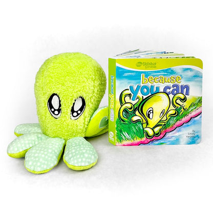 Little Zeek Adoption Bundle - Because You Can Board Book & Sensory Plush | Ages 0 - 3 ⭐NEW - Skoshie & Friends