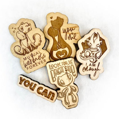 Magnets: Engraved Wood (5 styles) - Skoshie & Friends