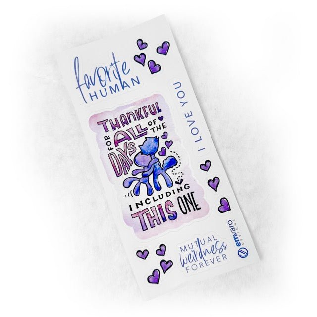 Skoshie the Cat - Love Sticker Sheet (Skoshie & Friends) - Skoshie & Friends