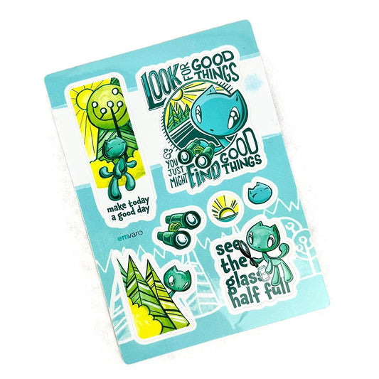 Skoshie the Cat - Strange Wild Beings Sticker Sheet - Skoshie & Friends