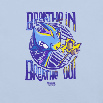 T-shirt: Breathe In, Breathe Out - Wisp the Dragon (full color) - Skoshie & Friends