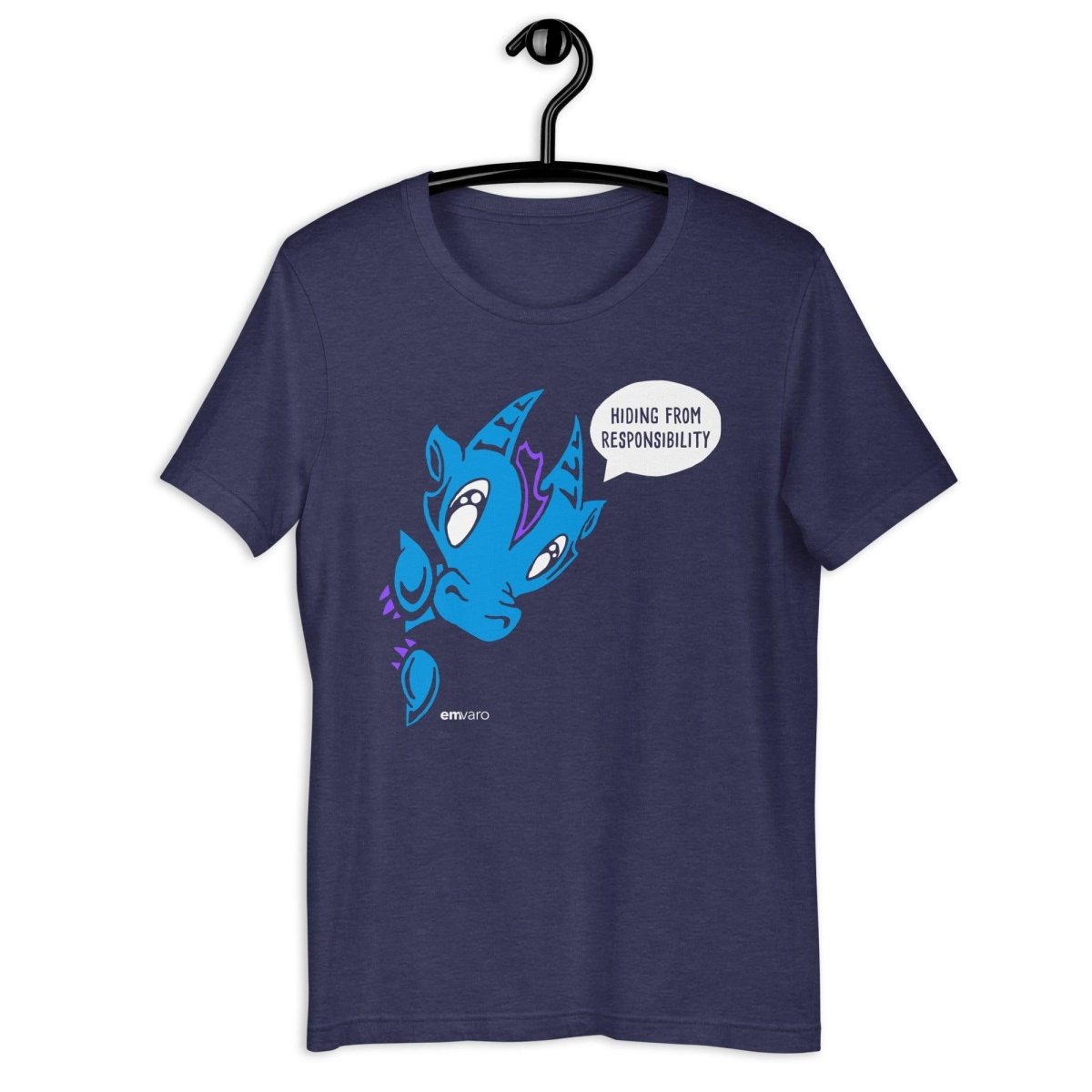 T-shirt: Hiding from Responsibility - Wisp the Dragon - Skoshie & Friends