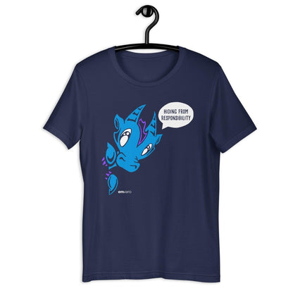 T-shirt: Hiding from Responsibility - Wisp the Dragon - Skoshie & Friends