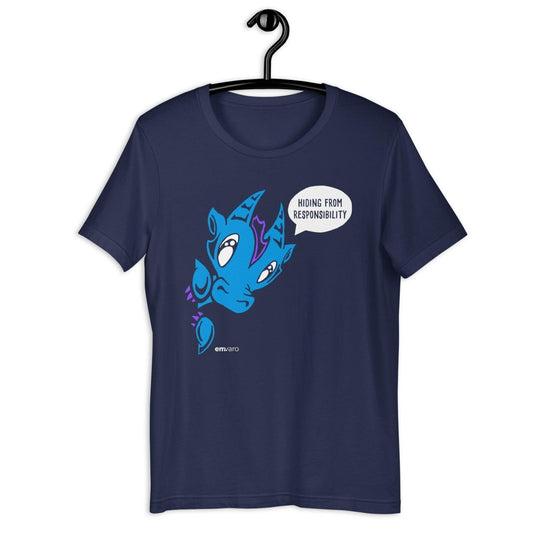 T-shirt: Hiding from Responsibility - Wisp the Dragon - Skoshie & Friends
