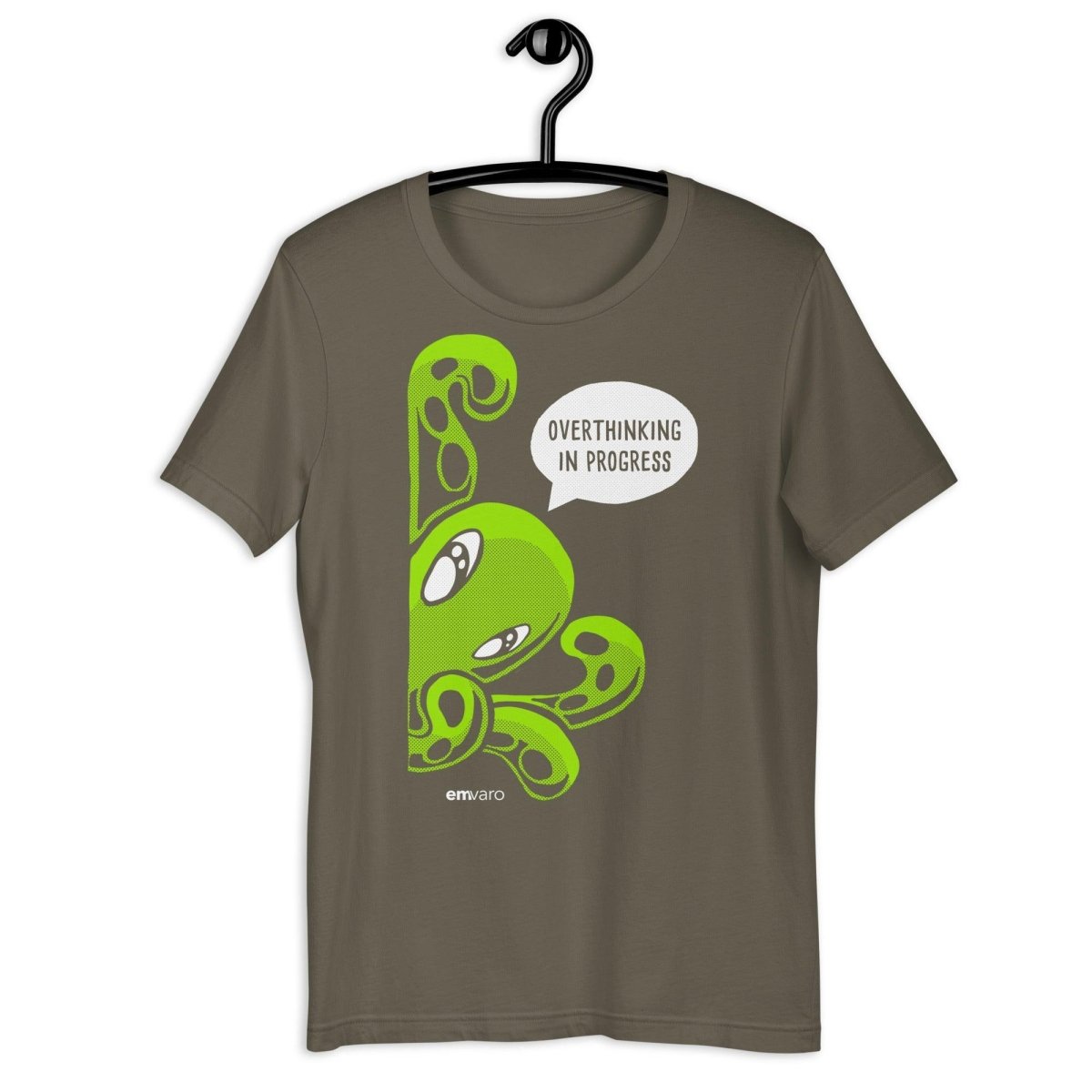 T-shirt: Overthinking in Progress - Zeek the Octopus - Skoshie & Friends