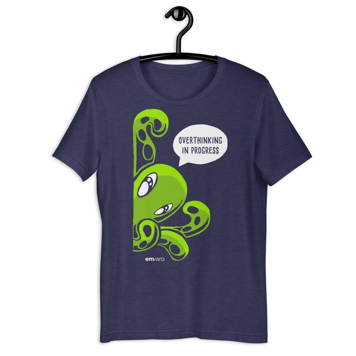 T-shirt: Overthinking in Progress - Zeek the Octopus - Skoshie & Friends