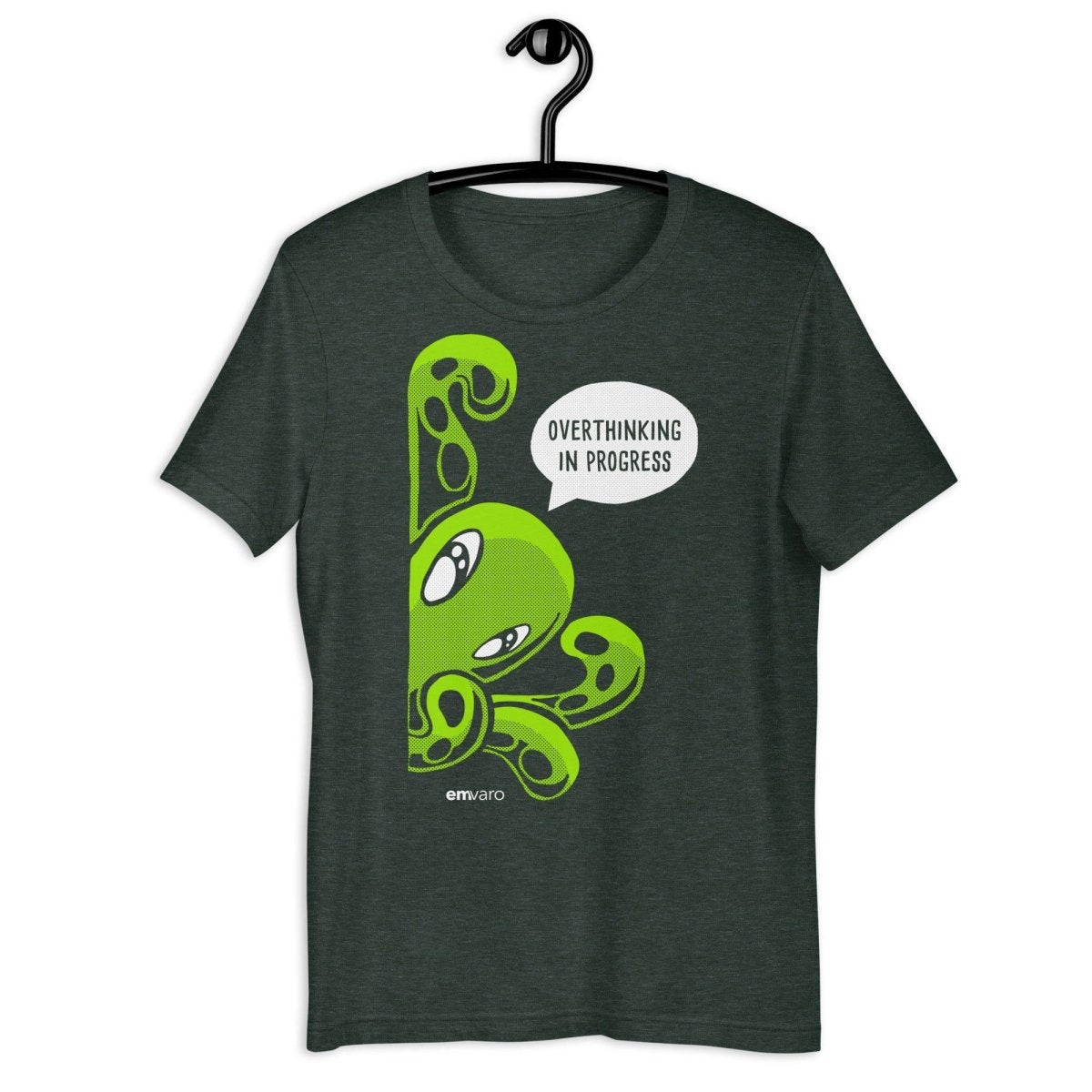 T-shirt: Overthinking in Progress - Zeek the Octopus - Skoshie & Friends