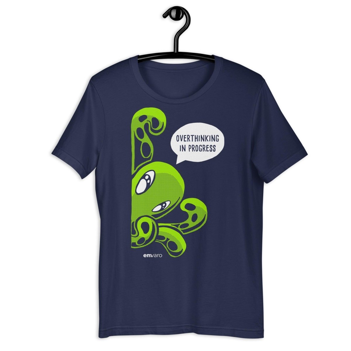 T-shirt: Overthinking in Progress - Zeek the Octopus - Skoshie & Friends