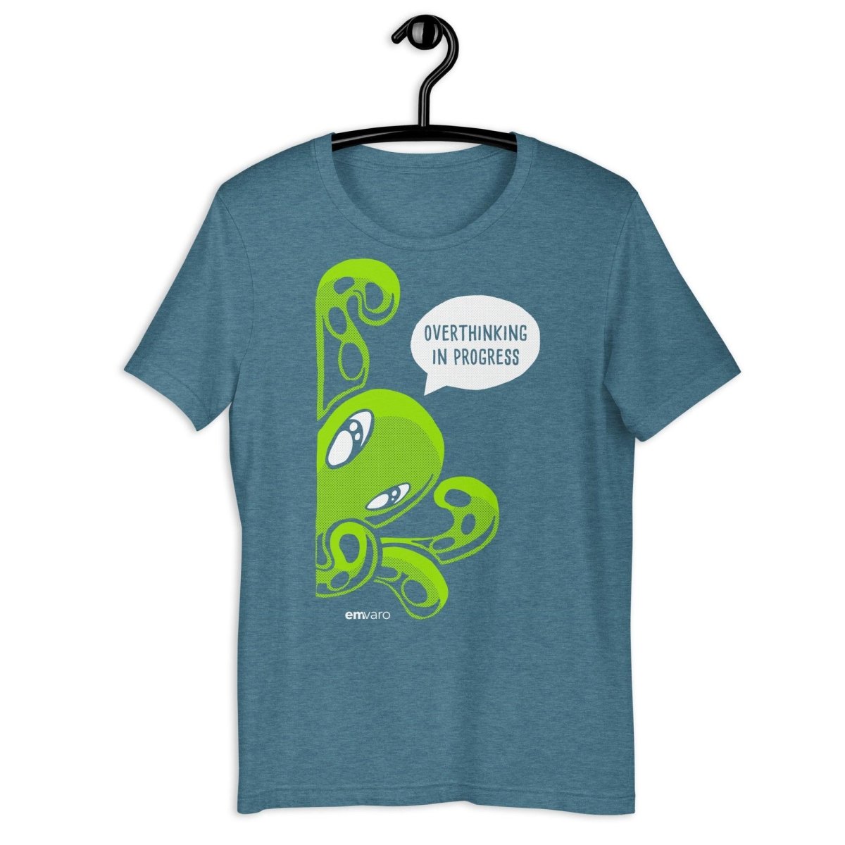 T-shirt: Overthinking in Progress - Zeek the Octopus - Skoshie & Friends