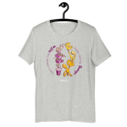 T-shirt: First Coffee - Skoshie the Cat