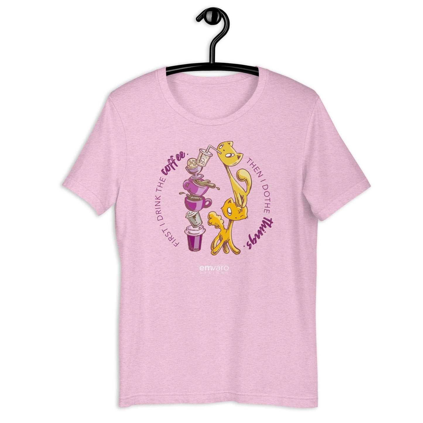 T-shirt: First Coffee - Skoshie the Cat