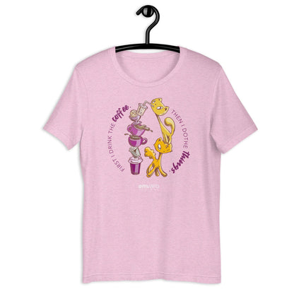 T-shirt: First Coffee - Skoshie the Cat