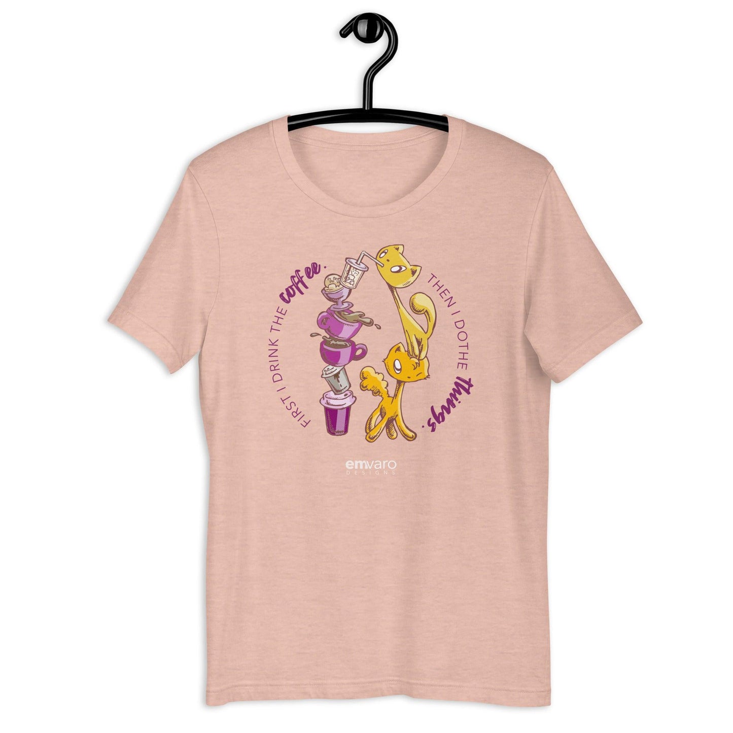 T-shirt: First Coffee - Skoshie the Cat