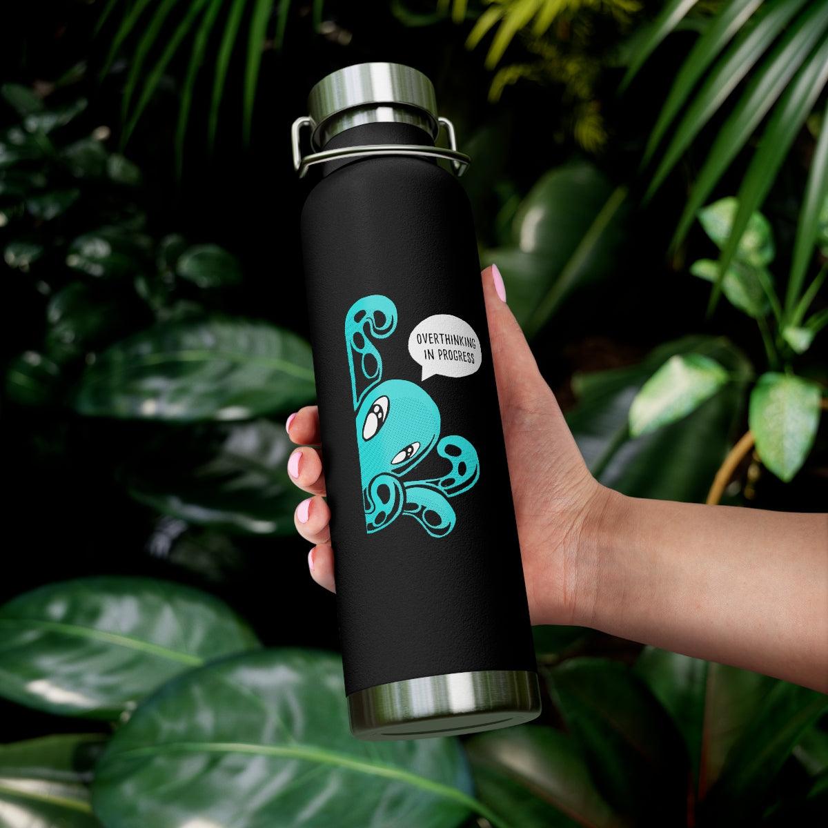 Water Bottle: Overthinking - Zeek the Octopus (22 oz)