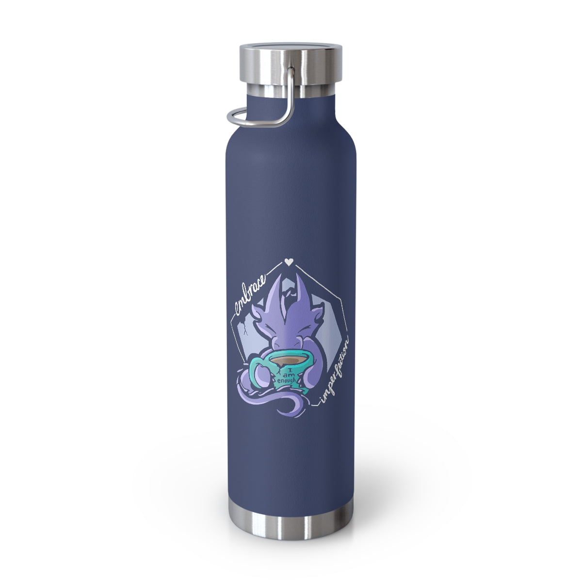 Water Bottle: I Am Enough - Wisp the Dragon (22 oz)
