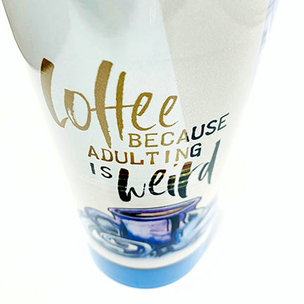 Travel Mug: Because Adulting Is Weird - Wisp the Dragon