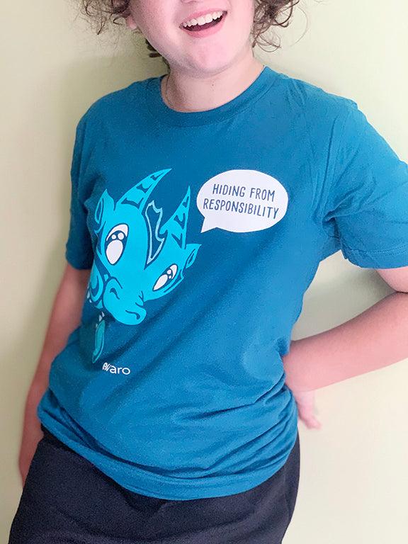 T-shirt: Hiding from Responsibility - Wisp the Dragon